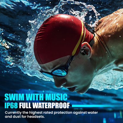 Feature overview of Elyxful IP68 waterproof bone conduction swimming headset with MP3 storage